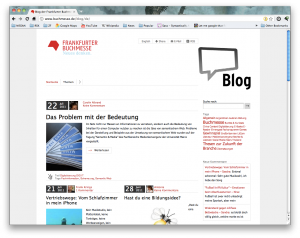 Blog der Frankfurter Buchmesse