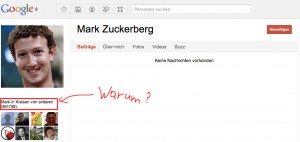 Mark Zuckerberg hat schon über 460000 Follower bei G+