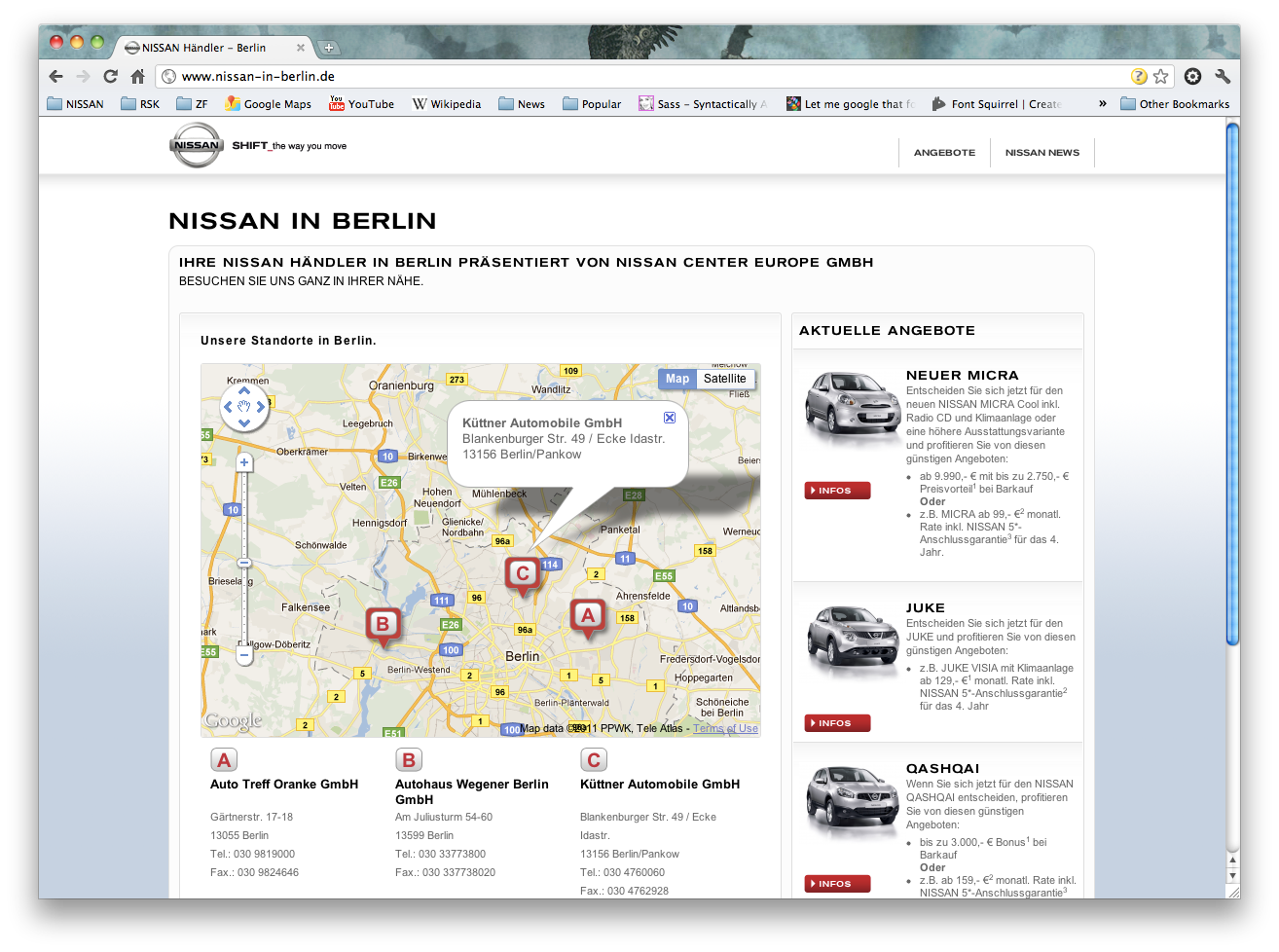 Startseite von NISSAN in Berlin
